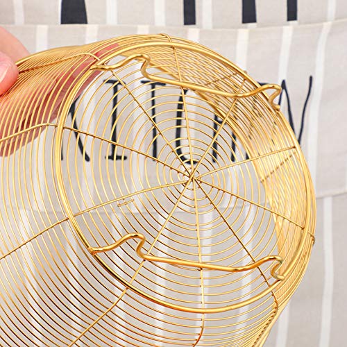 Stainless Steel Fruit Basket Bowl - Kitchen Storage Organizer for Fruits, Bread & Vegetables - Durable Wire Mesh Design with Gold Finish | Perfect for Countertop, Dining Table & Pantry Organization