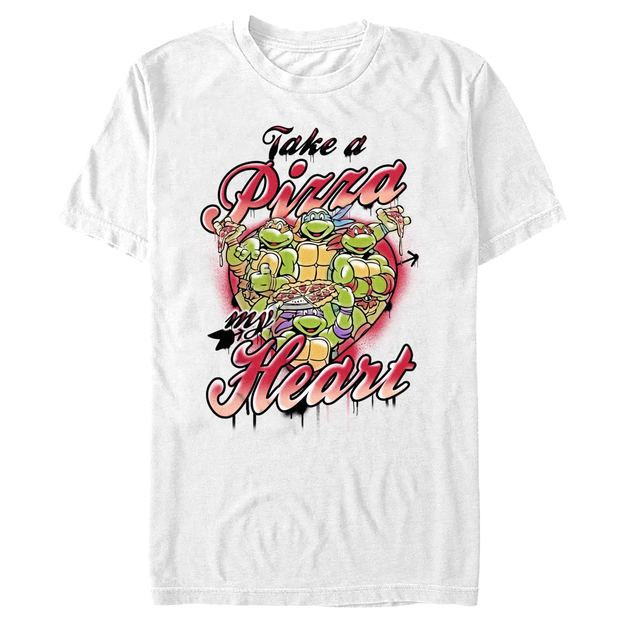 Boys' Teenage Mutant Ninja Turtles 'Take a Pizza My Heart' Graphic T-Shirt | Cool TMNT Pizza Lover Tee for Kids & Teens | Birthday Gift, Casual Wear, Cosplay Costume