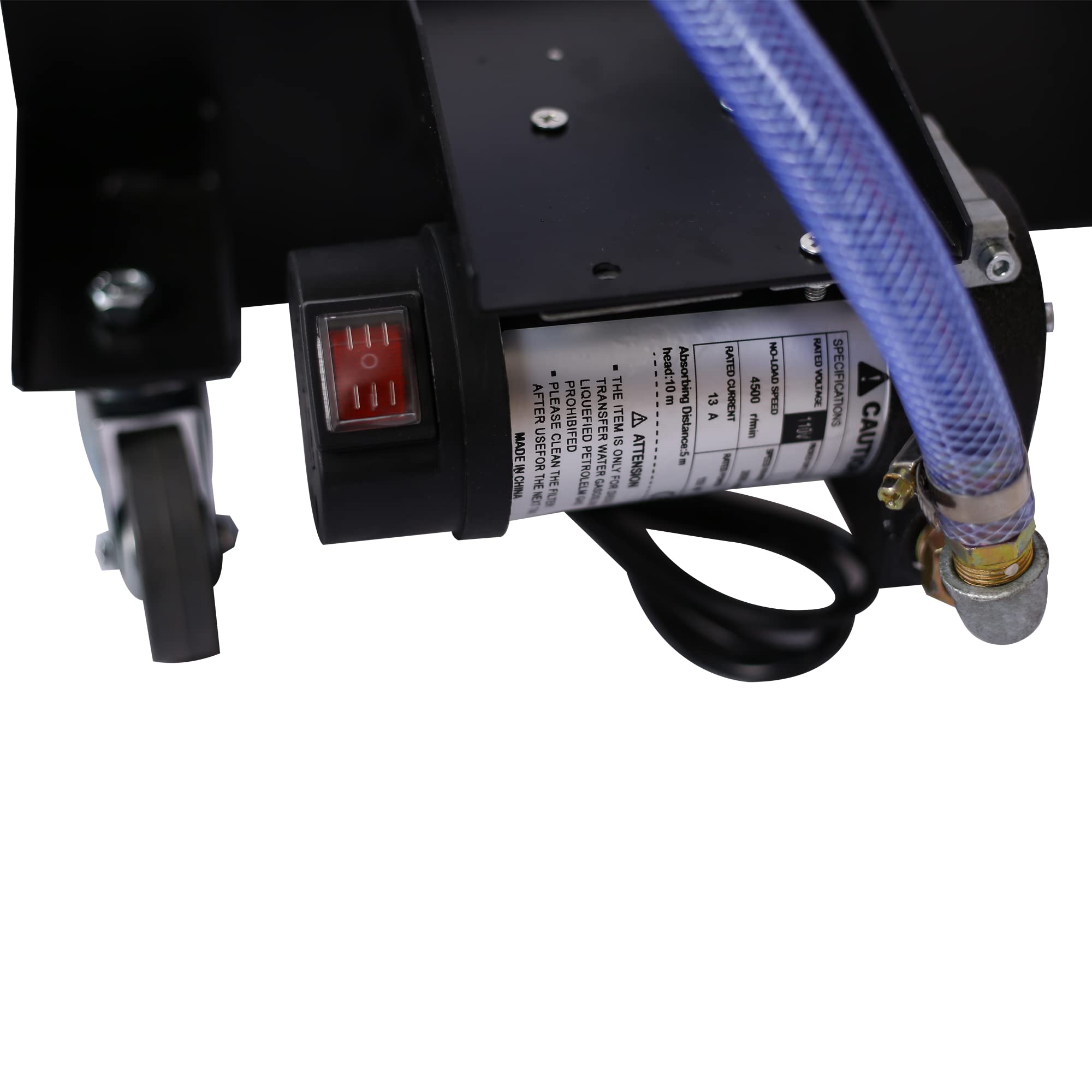 20 Gallon Electric Oil Drain Pan with Pump - Low Profile Portable Oil Change Pan for Trucks & Vehicles - Includes T-Handle, Wheels & 7ft Hose - Ideal for DIY Auto Maintenance & Professional Garage Use