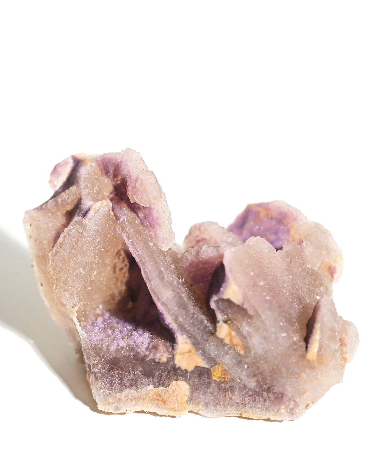 Natural Purple Fluorite with Druzy Quartz and Muscovite - Healing Crystal for Meditation, Energy Work & Home Decor