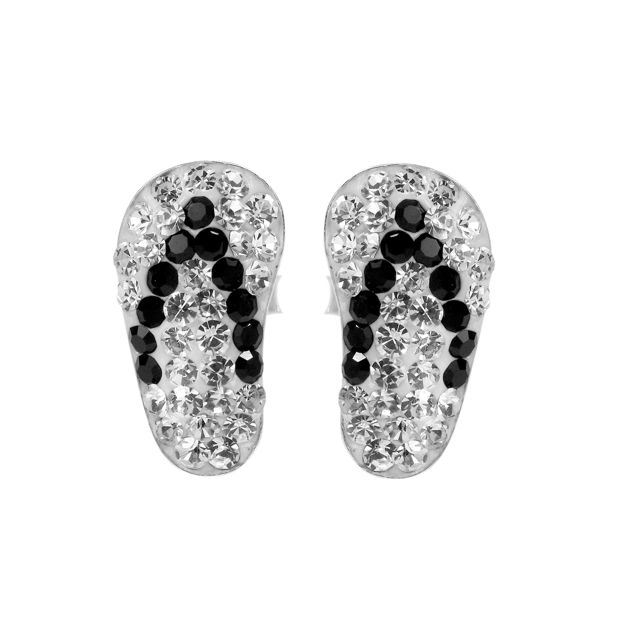 Sparkling Flip Flops Island Theme .925 Sterling Silver Stud Earrings with Cubic Zirconia - Perfect for Beach Vacations, Summer Parties & Tropical Getaways