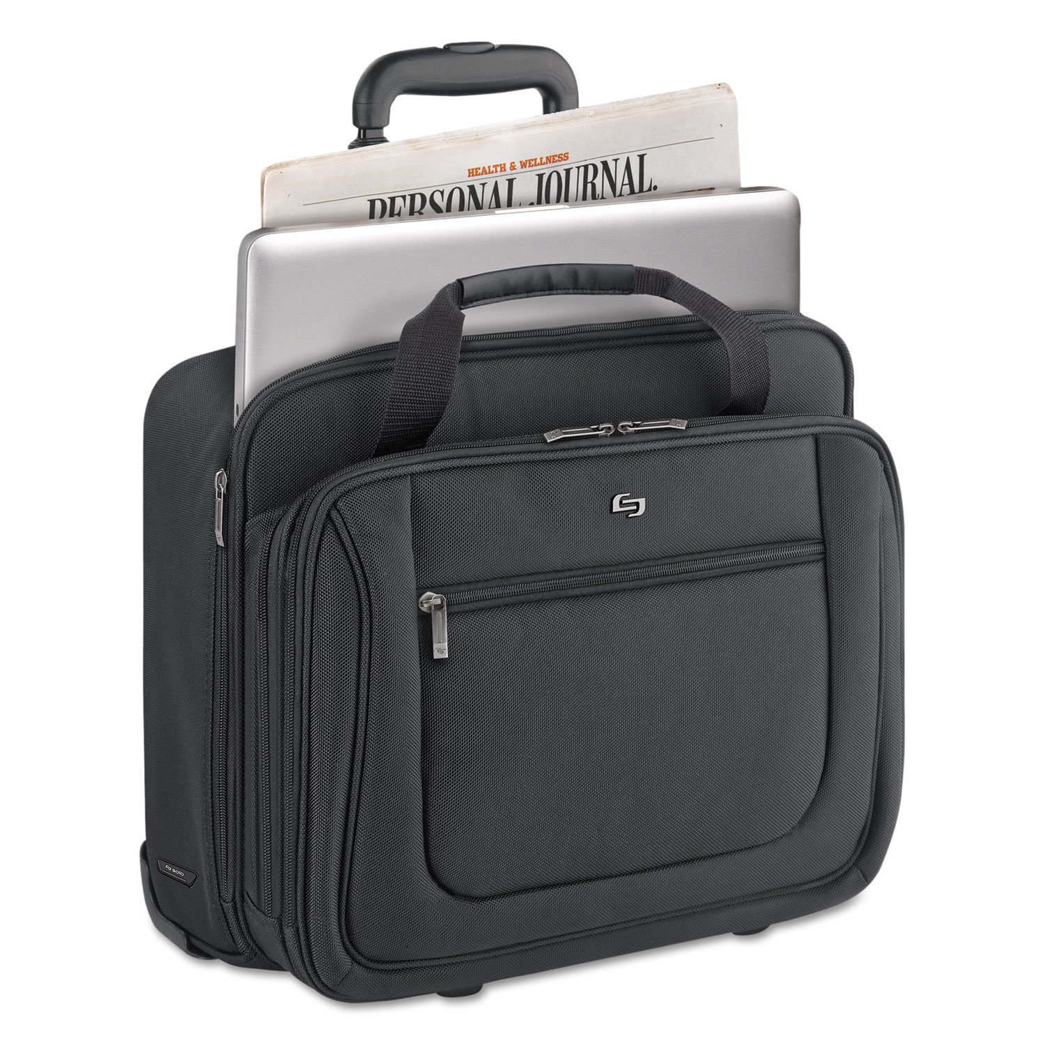 Solo PT1364 Classic 17.3-Inch Rolling Laptop Case - Black (17.5