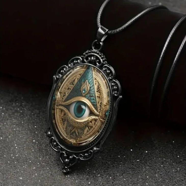 Gothic Cross Crow Raven Embossed Halloween Pendant Necklace for Women & Men | KY001 | Perfect for Halloween Costumes, Gothic Fashion & Dark Aesthetic Jewelry