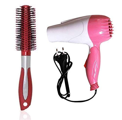 Ekan Hair Brush with Hair Dryer - Styling Comb for Men & Women - 60g Lightweight Detangling Brush (Set of 2) - Perfect for Salon, Travel & Home Hair Care