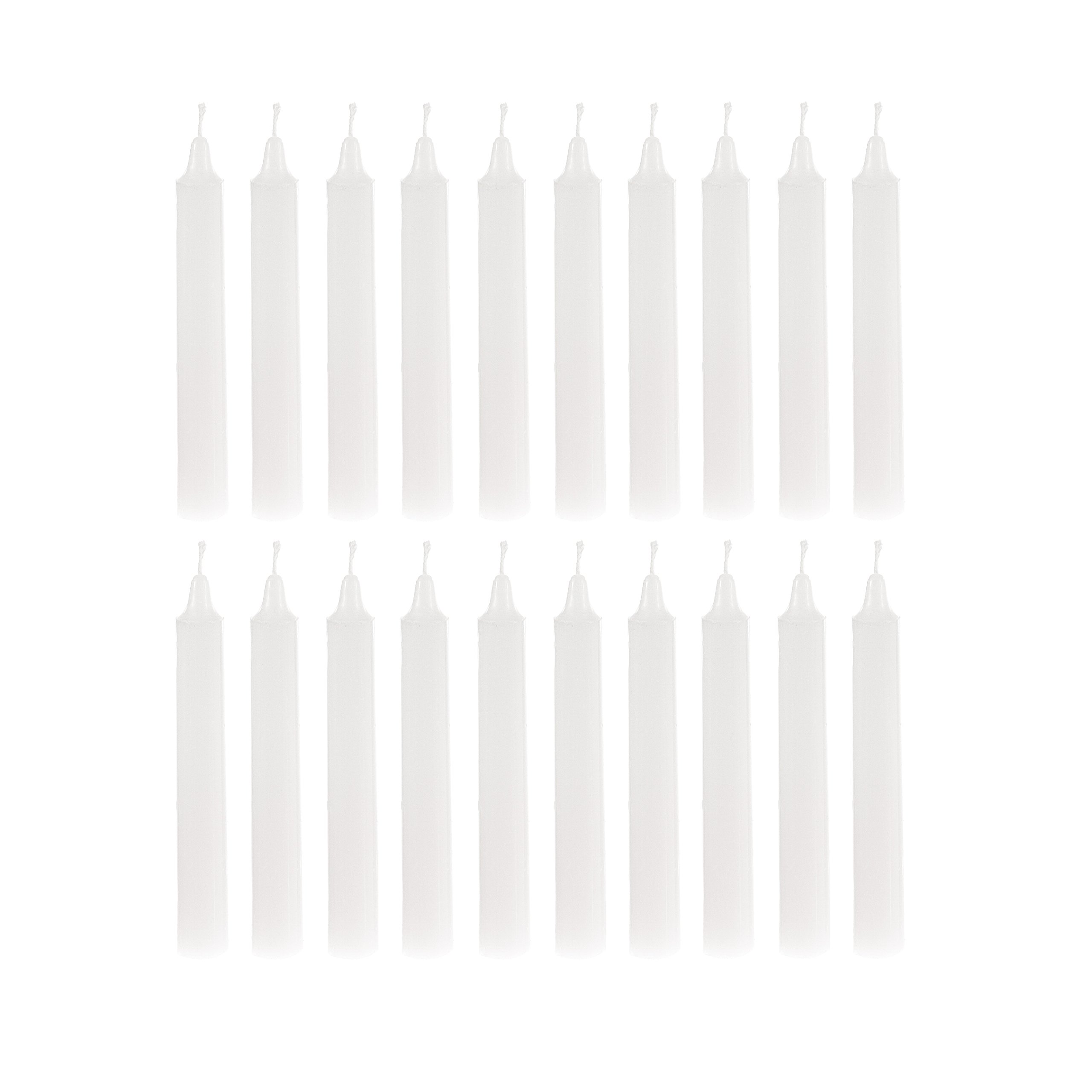 Premium Unscented 5-Inch White Taper Candles - Set of 48 - Perfect for Weddings, Dinner Parties & Home Decor
