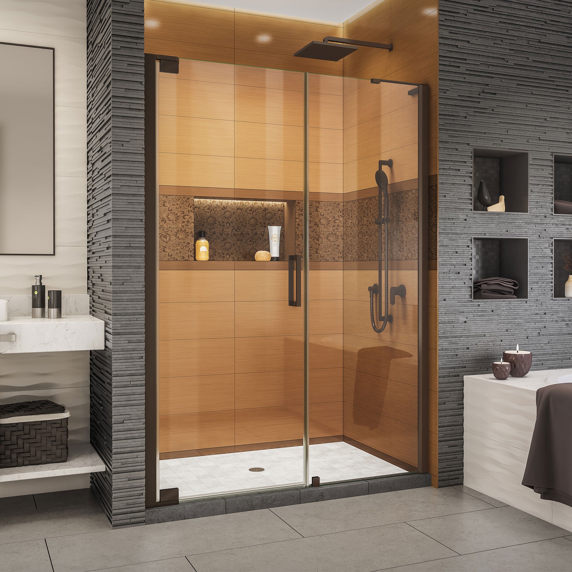 DreamLine Elegance LS Frameless Pivot Shower Door - 49