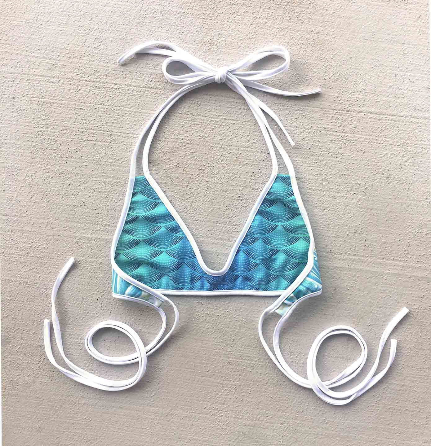 Hannah Mermaid Reversible Bikini Top - Women's Two-Way Swimwear for Beach & Pool - Perfect for Summer Vacations and Tropical Getaways
