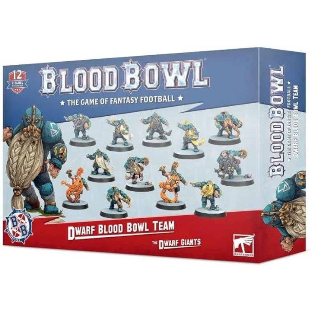Games Workshop Blood Bowl - Second Season: Dwarf Team - Fantasy Football Board Game for Tabletop Gaming & Competitive Play