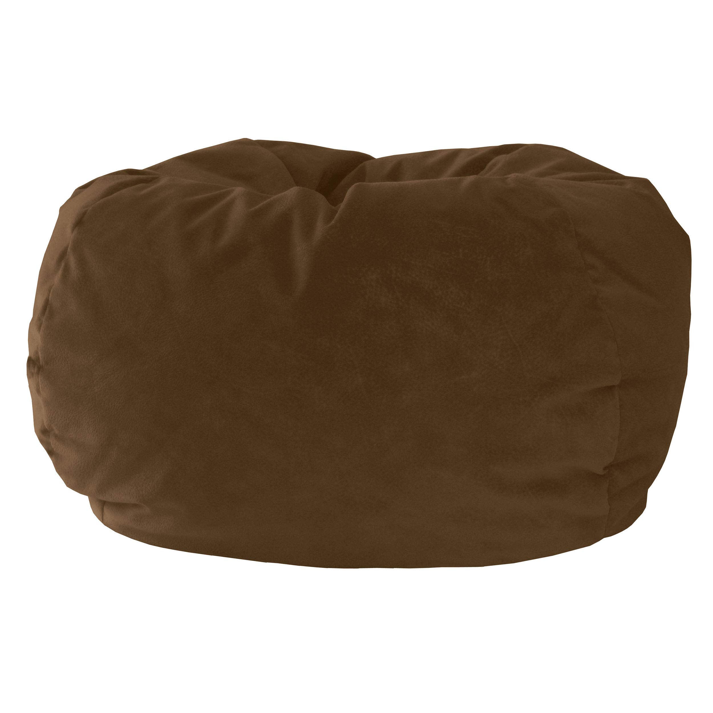 Premium Microsuede Bean Bag Chair - Large Cocoa Brown for Living Room, Bedroom & Game Room - Ultra Soft Comfort for Relaxing, Reading & Gaming