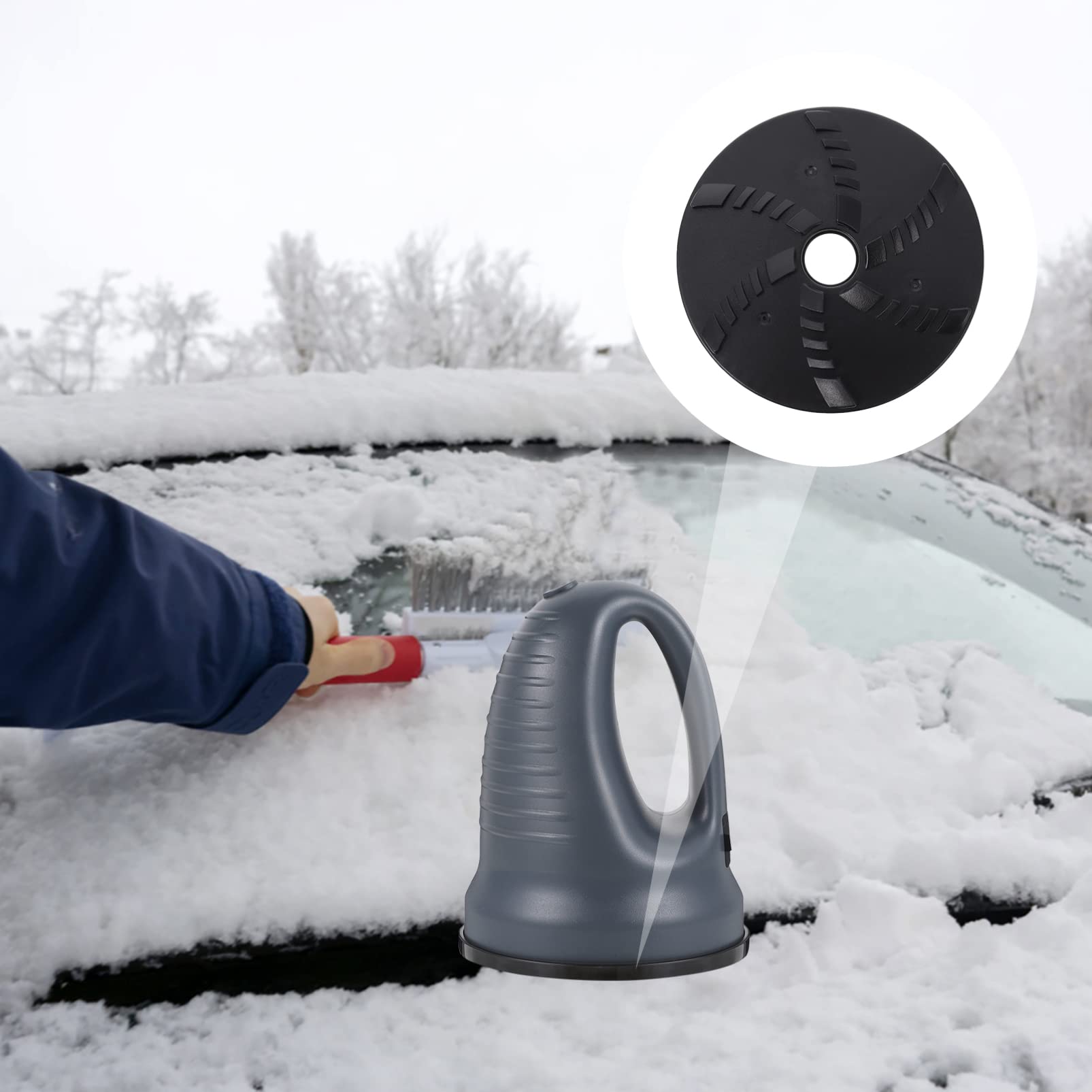 BESPORTBLE Electric Car Defroster & Ice Scraper - Multipurpose Power Tool for Windshield Frost Removal, Snow Clearing, and Freezer Defrosting | Black Car Accessory for Winter Driving & Home Use