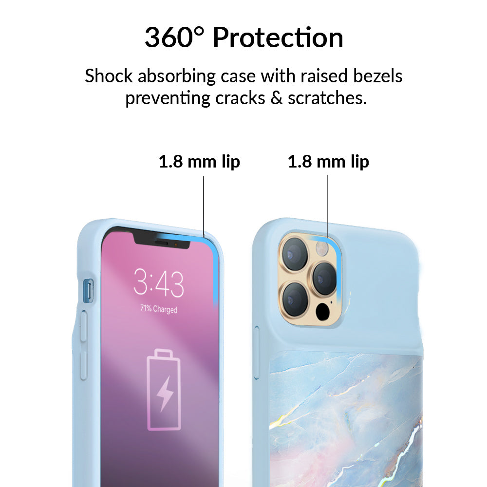 Holo Moonstone iPhone Charging Case - 5000mAh Portable Power Bank with Fast Charging | Perfect for Travel, Work & Outdoor Activities