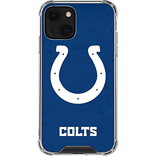Official NFL Indianapolis Colts Distressed Design Clear Phone Case for iPhone 13 - Shockproof Protective Cover for Football Games, Travel & Daily Use