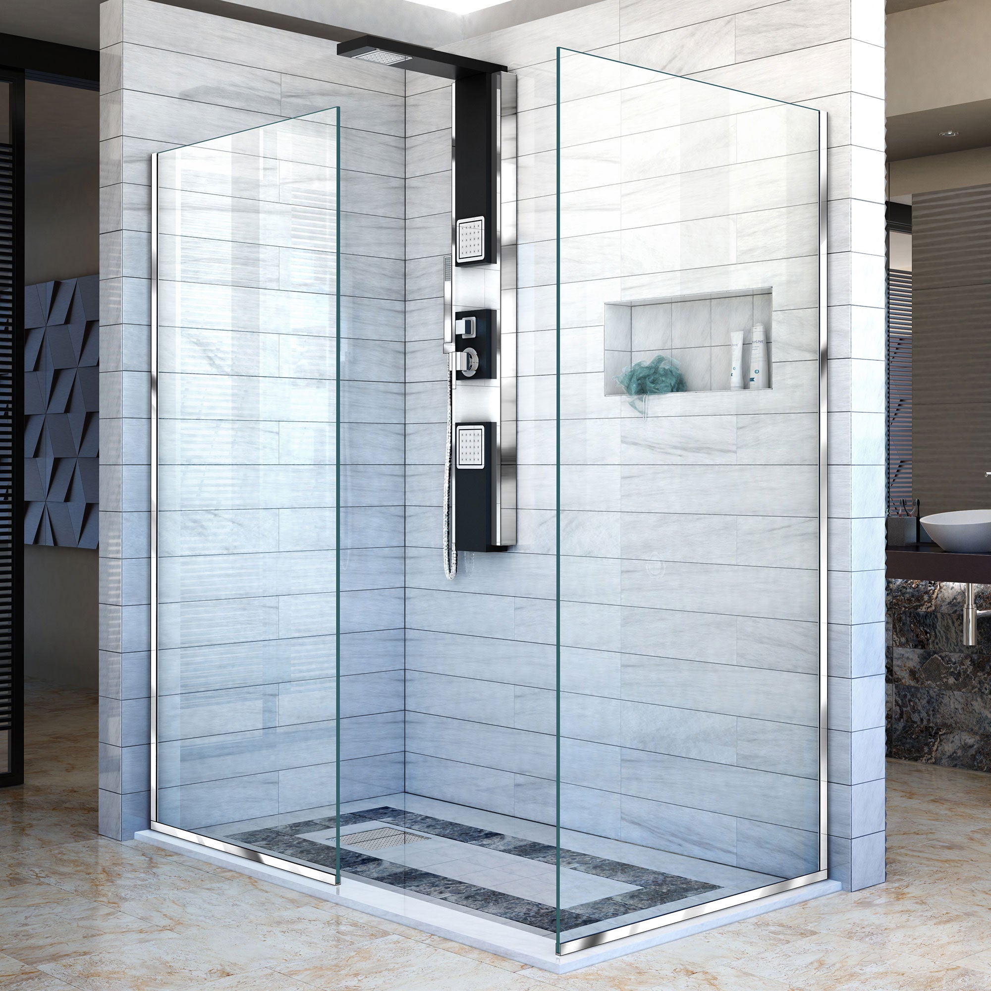 DreamLine Linea Frameless Shower Screen - 34