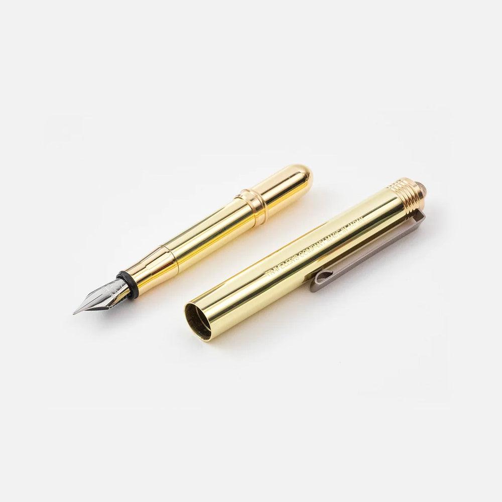 Premium Solid Brass Fountain Pen for Travelers - Elegant & Durable Writing Instrument for Journaling, Note-Taking & Business Signatures
