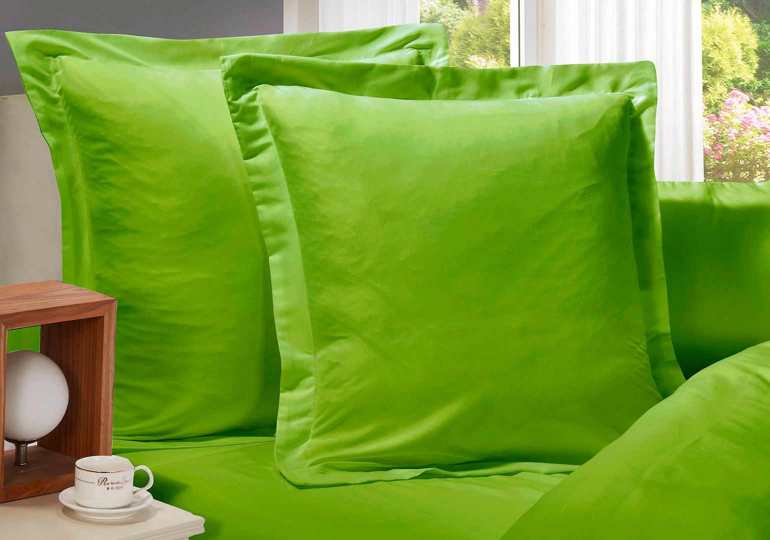 1000TC Premium Ultra Soft European Pillowcase Set of 2 - Luxury Bedding for Side Sleepers & Hot Sleepers - Breathable Green Pillow Covers for Better Sleep & Bedroom Decor