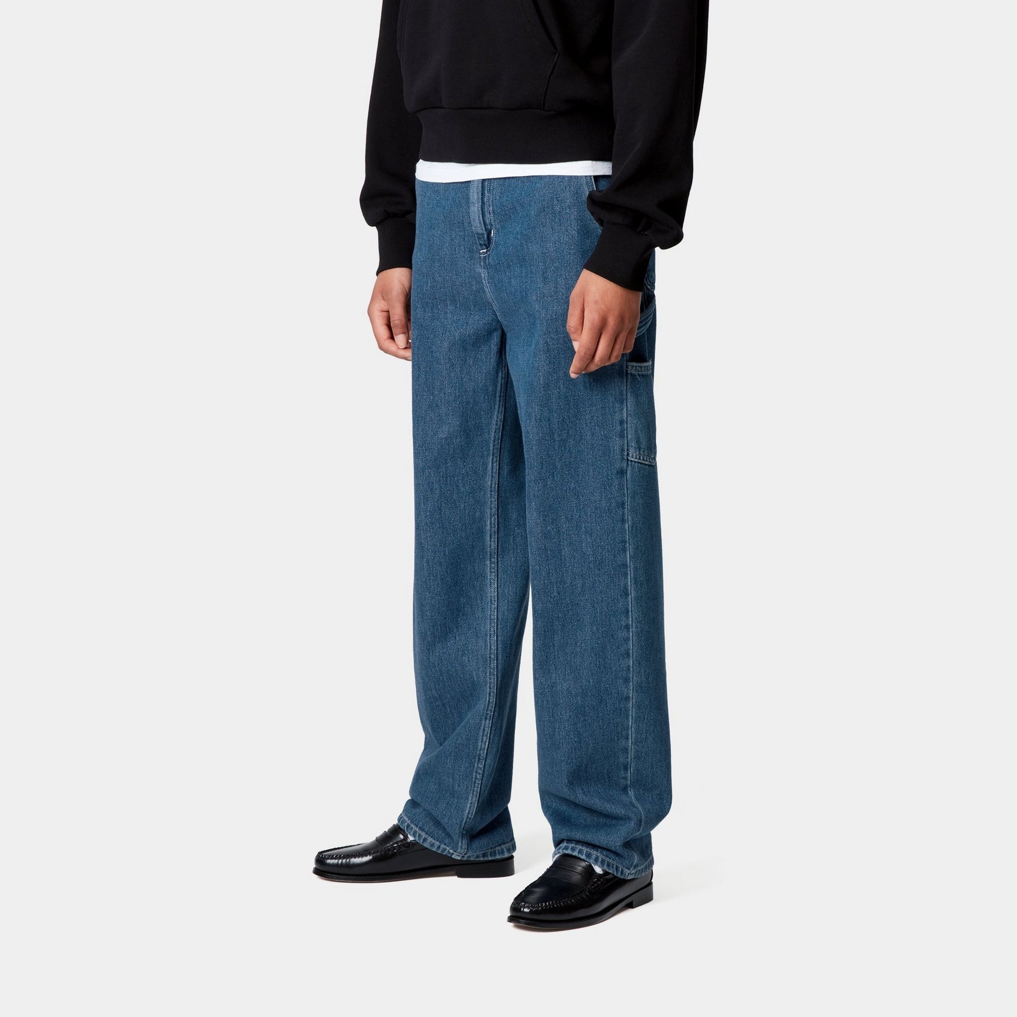 Pierce Pant Straight Denim Jeans | Stone Washed Blue for Men & Women | Perfect for Casual Wear, Office & Everyday Outfits