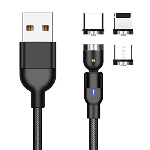 Anbernic RG Nano Charging Cable - BoxWave MagnetoSnap AllCharge Magnetic USB-C & Micro USB Cable - Fast Charging Cord for Handheld Gaming - Perfect for Travel, Gaming Sessions & On-the-Go Charging (Jet Black)