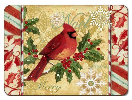 Jason Winter Birds Coasters - Set of 6 Absorbent Cork Drink Coasters for Coffee, Wine & Beer - Perfect for Home, Office & Kitchen Decor