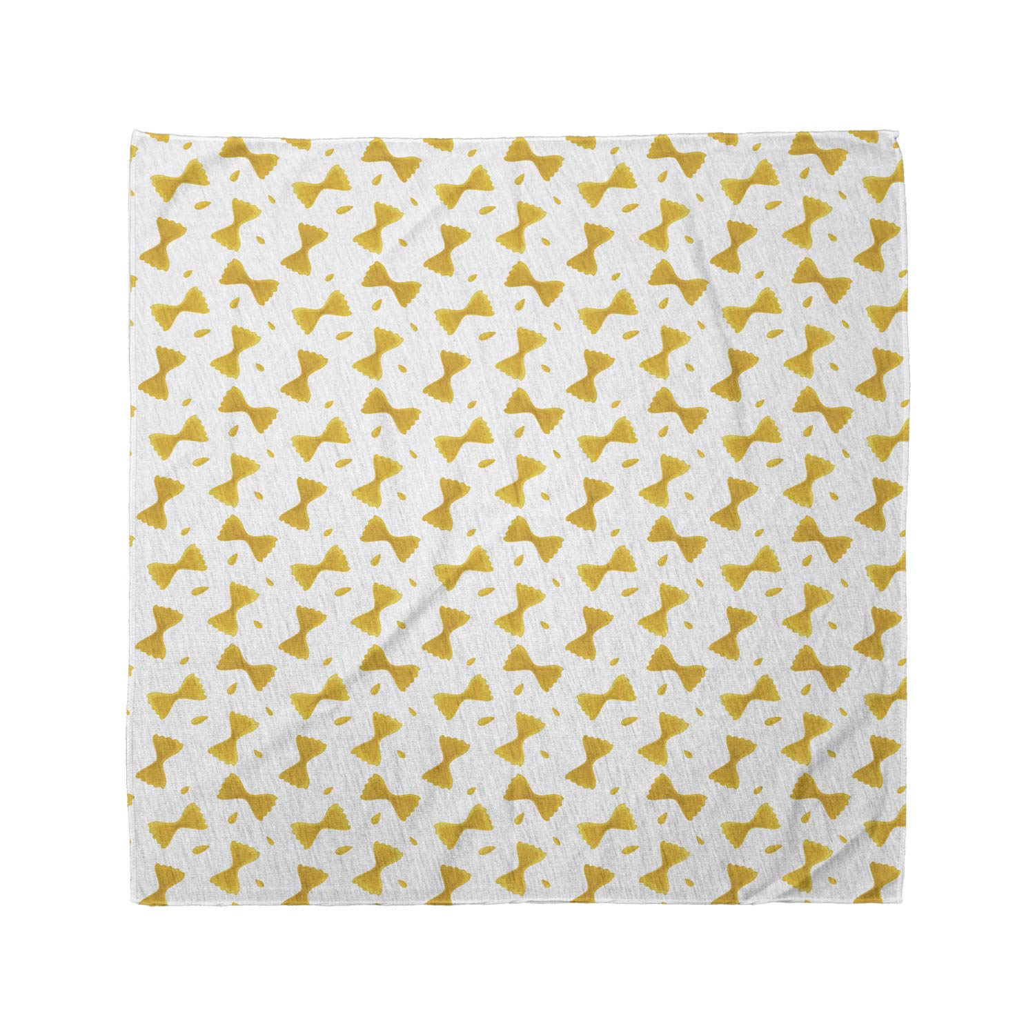 Ambesonne Italy Bandana - Farfalle Pasta Sketch Art Design - Unisex Head Scarf & Neck Tie for Men Women - Perfect for Cooking, Italian Theme Parties, and Fashion Accessories