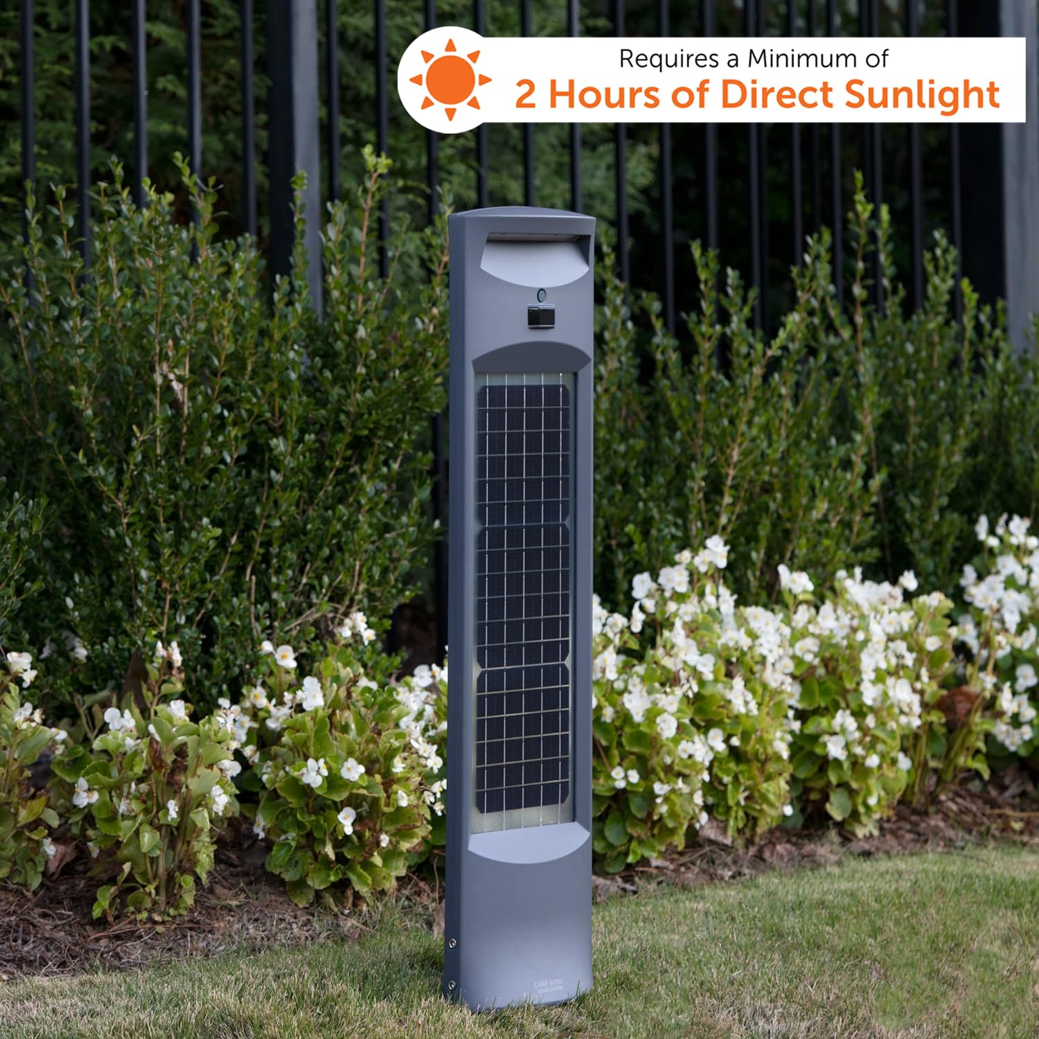 Gama Sonic Modern Solar Pillar Bollard Light - 31.25