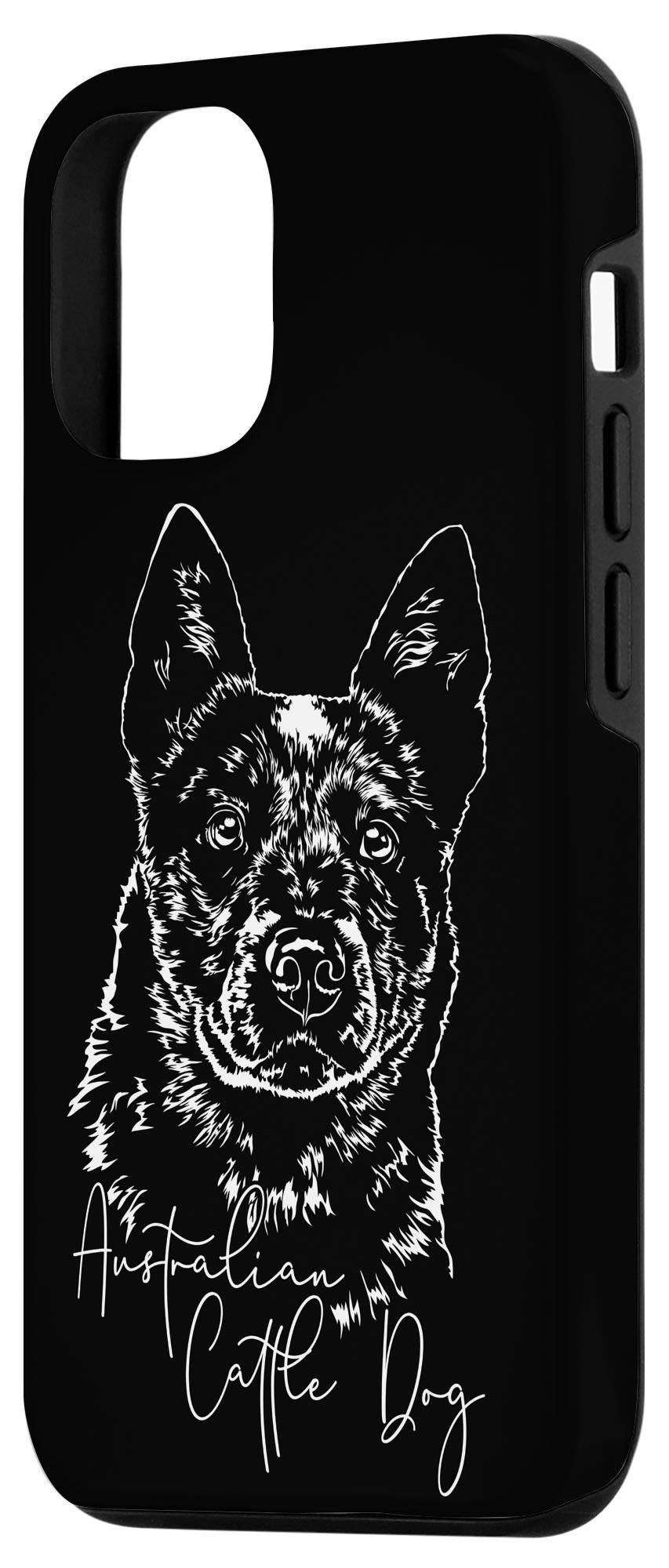 Funny Australian Cattle Dog Portrait iPhone 12/12 Pro Case - Perfect Gift for Dog Lovers | Durable Protective Phone Cover for Everyday Use & Travel