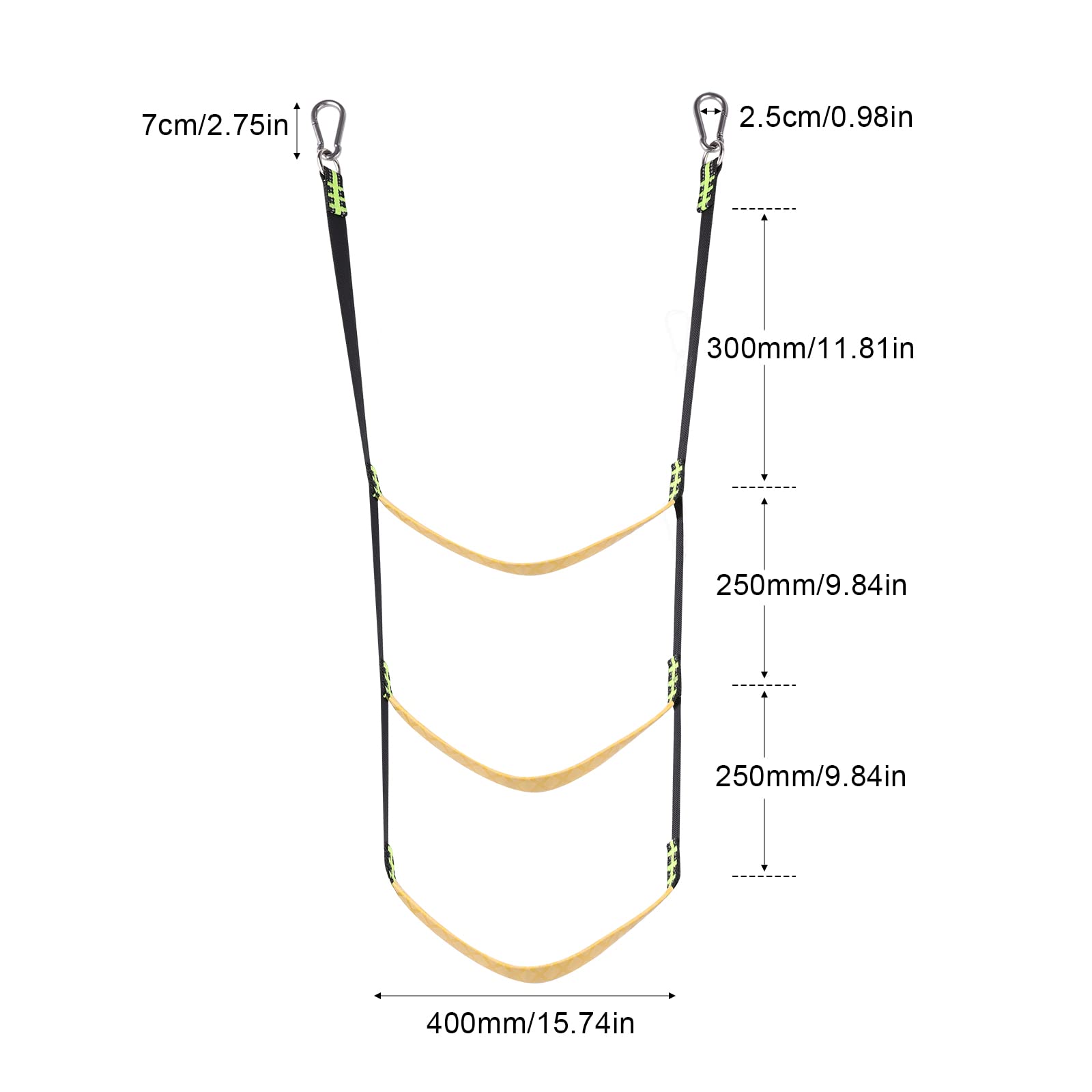 3-Step Marine Rope Ladder - Portable & Removable Boat Ladder for Hunting, Fishing, Kayaking | Perfect for Inflatable Boats, Motorboats & Canoes | Durable Climbing Aid for Water Sports & Emergency Boarding