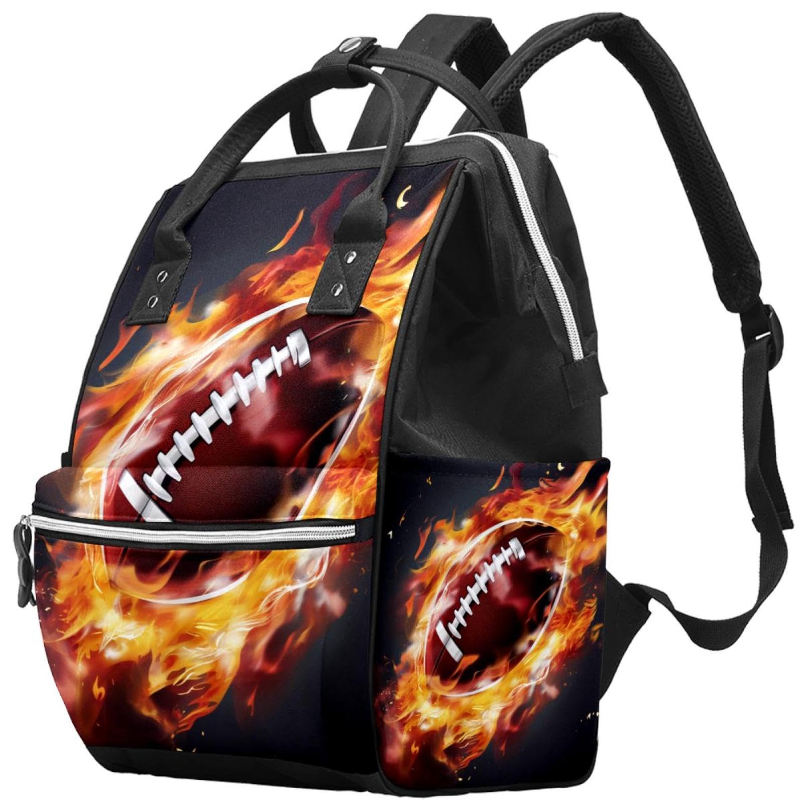 Stylish Travel Backpack for Women & Men - Durable Waterproof Hiking Backpack for Outdoor Adventures, American Football Games, and Fire Safety - Perfect for Camping, Commuting, and Travel