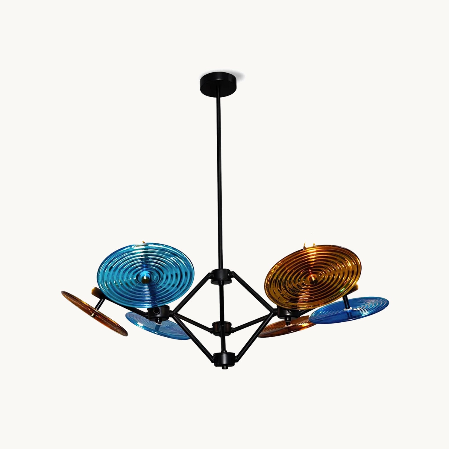 Vibrant Rotary Chandelier - Modern Spinning Ceiling Light Fixture for Dining Room, Bedroom & Living Room Decor | Energy Efficient LED Lighting Solution