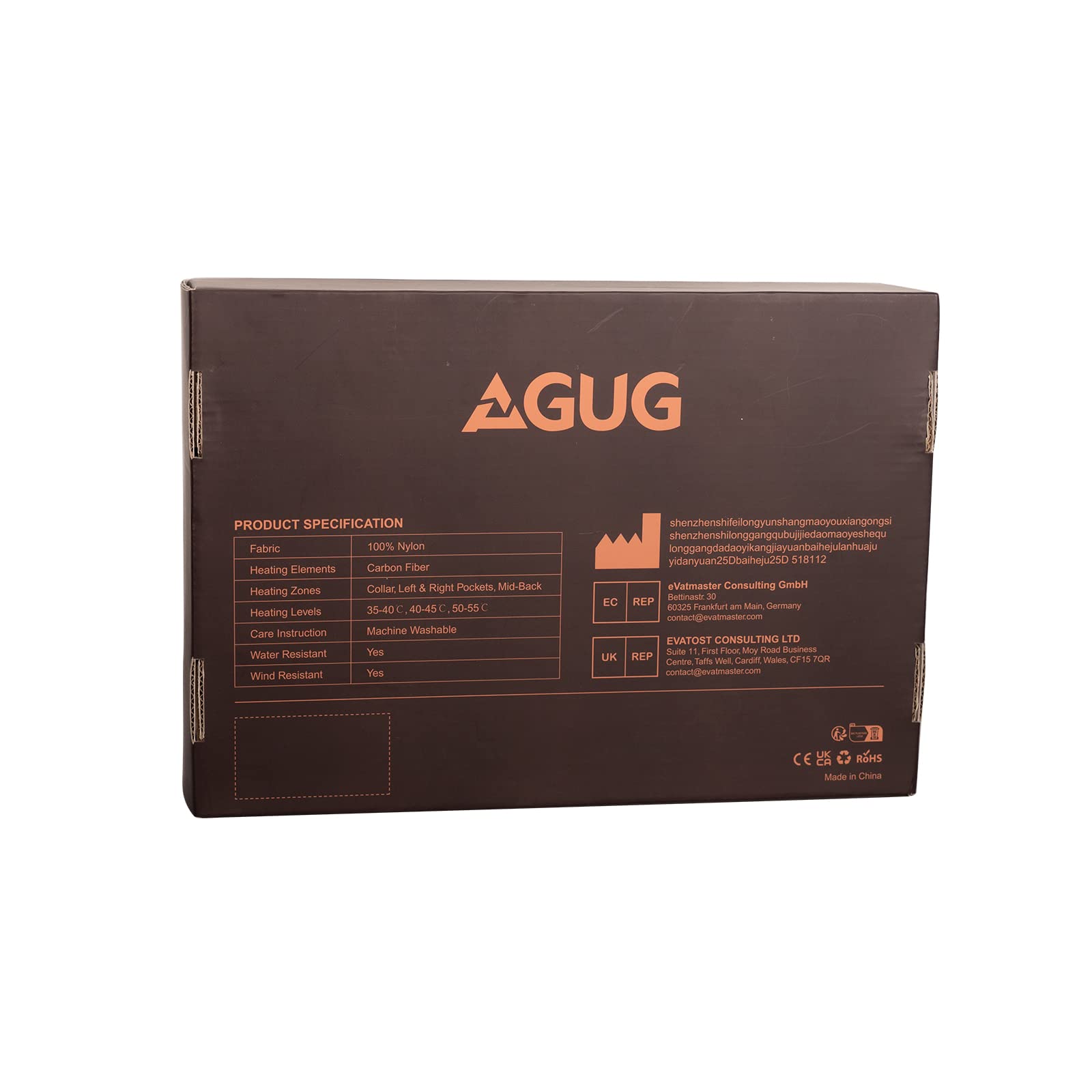 AGUG Heated Jacket for Men & Women - Electric Heated Vest with 3 Adjustable Temperature Settings, Machine Washable Winter Wear for Outdoor Activities - Skiing, Hiking, Motorcycle Riding, Hunting & Camping (Battery Not Included) - Stay Warm in Cold Weather