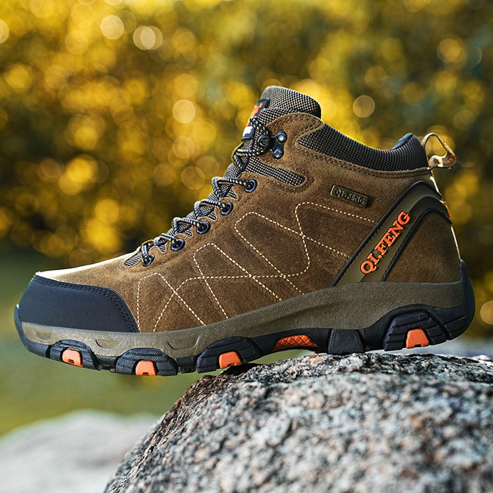 Women's Waterproof Hiking Shoes - Lightweight Non-Slip Trekking & Outdoor Shoes for Camping, Walking & Mountain Trails | Breathable Stable Design for All-Day Comfort