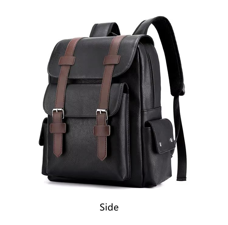 Large PU Leather Backpack for Travel, Work & School - Durable & Spacious