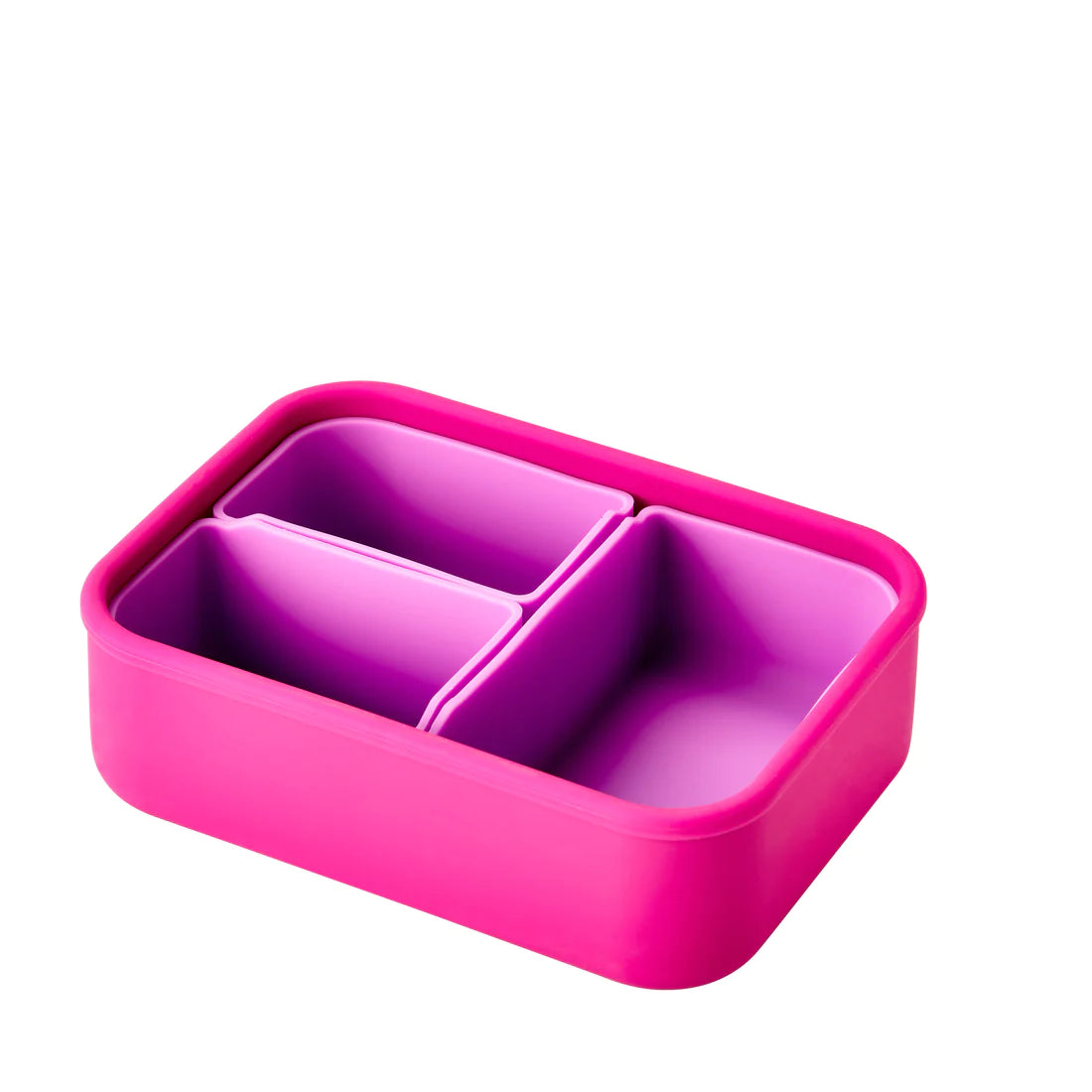 LunchBots Medium Platinum Silicone Bento Box - Eco-Friendly Leak-Proof Lunch Container for Adults & Kids - Perfect for School, Office, Picnics & Meal Prep
