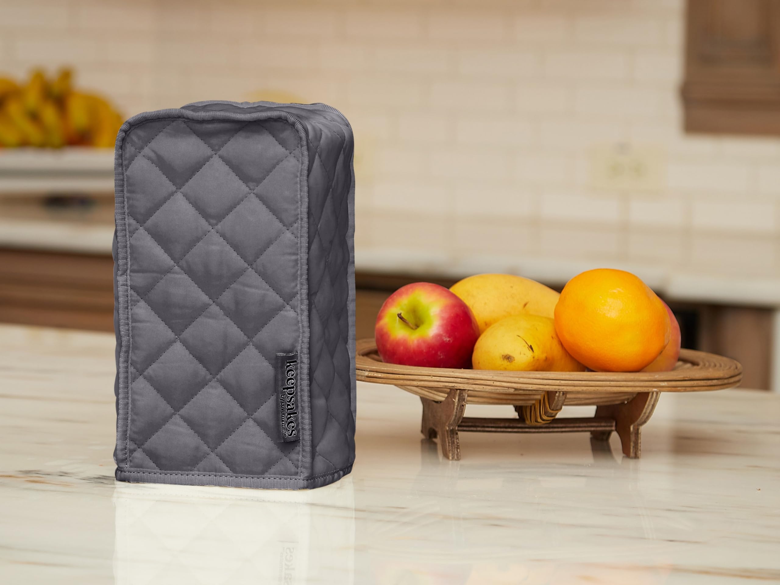 Covermates Keepsakes Coffee Maker Cover - Dust Protection & Stain Resistant Washable Appliance Cover (Slate) - Perfect for Kitchen Countertop & Coffee Station Protection