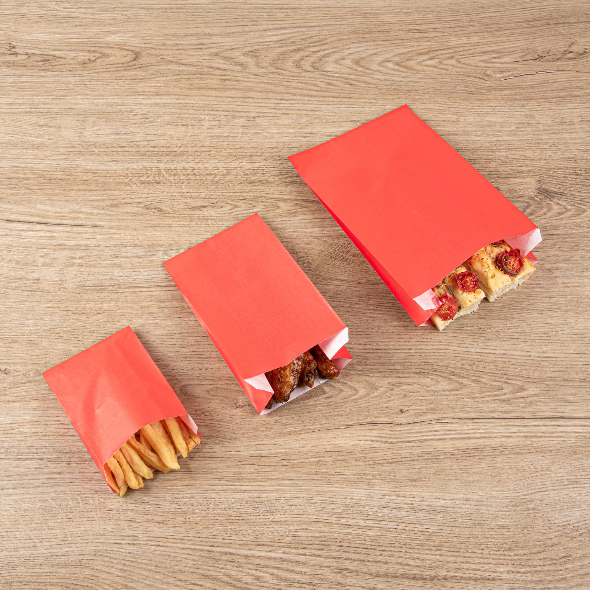 Premium Red French Fry & Snack Bags - 7