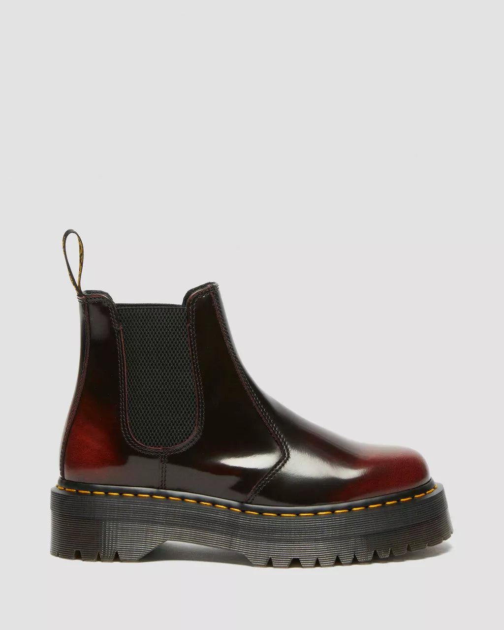 2976 Quad Cherry Red Arcadia Chelsea Platform Boots for Women - Stylish & Comfortable Ankle Boots for Fall/Winter, Office, Party & Casual Outfits