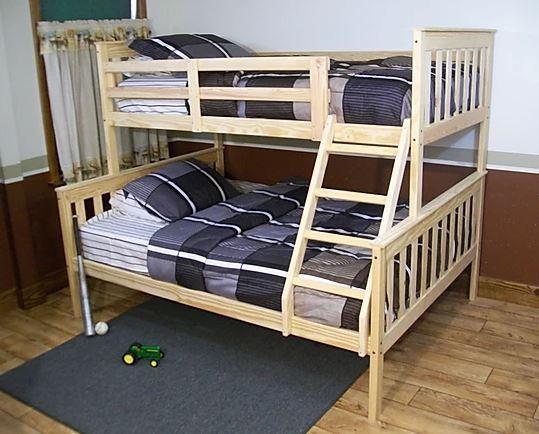 A&L Solid Wood Mission Style Bunk Bed with Ladder - Twin Over Twin Bunk Beds for Kids & Teens - Space Saving Bedroom Furniture for Small Rooms & Dormitories