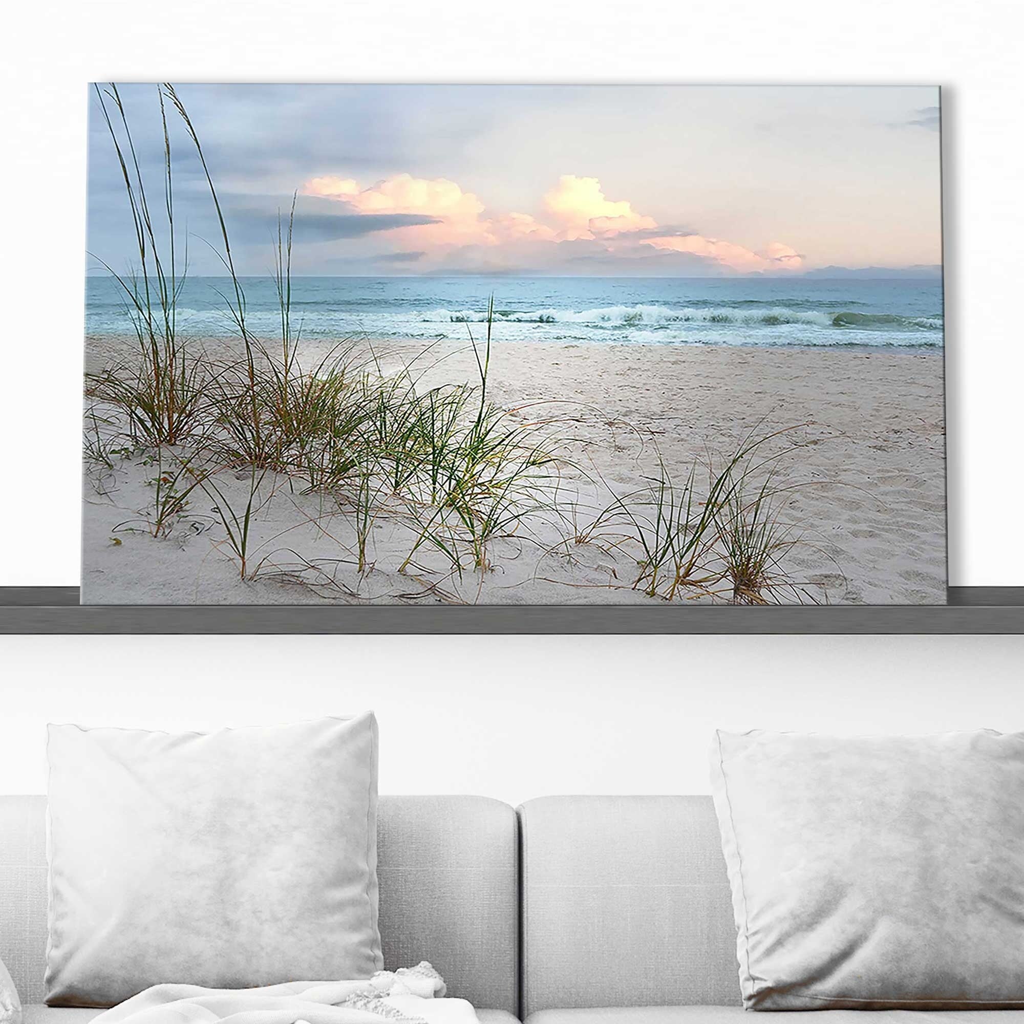 Beach Driftwood Canvas Print - Coastal Wall Art Decor for Living Room, Bedroom & Office - Nature Inspired Seascape Painting