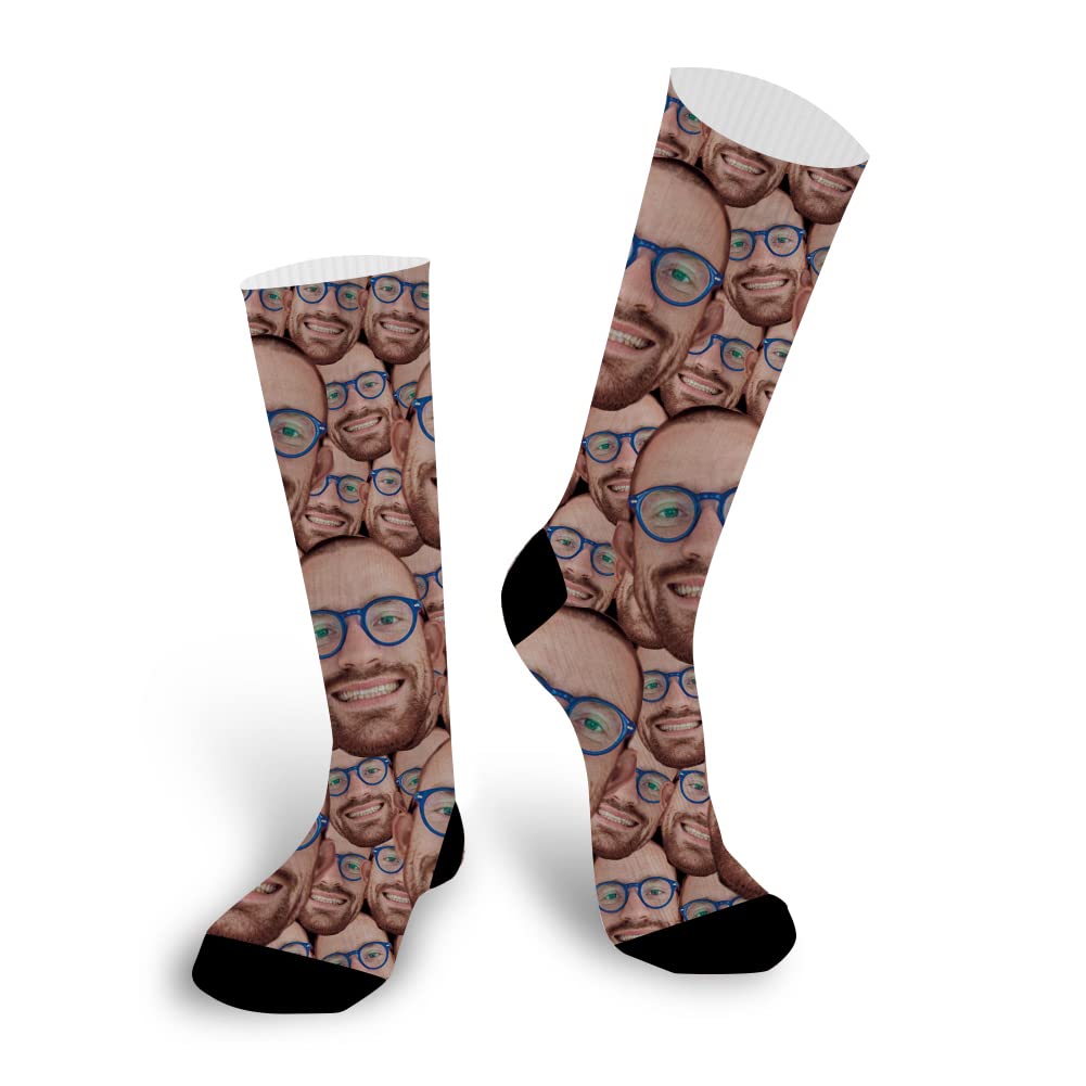 Custom Photo Socks for Men & Women - Personalized Face Socks with Pictures - Unique Novelty Gift for Couples, Friends & Family - Perfect for Birthdays, Anniversaries & Special Occasions