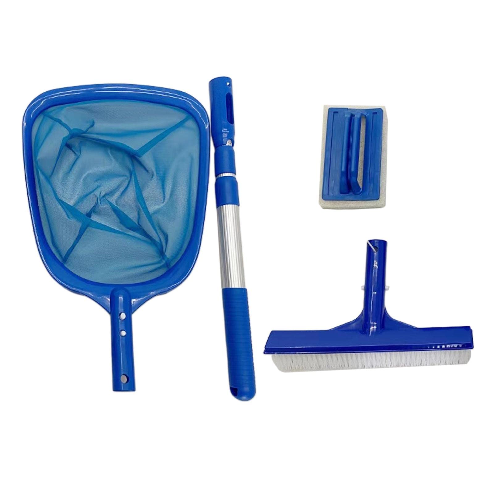 FAKEME 4-in-1 Aquarium Cleaning Kit with Fish Net, Algae Scraper, Gravel Cleaner - Complete Maintenance Set for Glass Tanks, Wall Pools & Fish Tank Floors - Essential Aquarium Accessories for Home & Office Fish Keeping