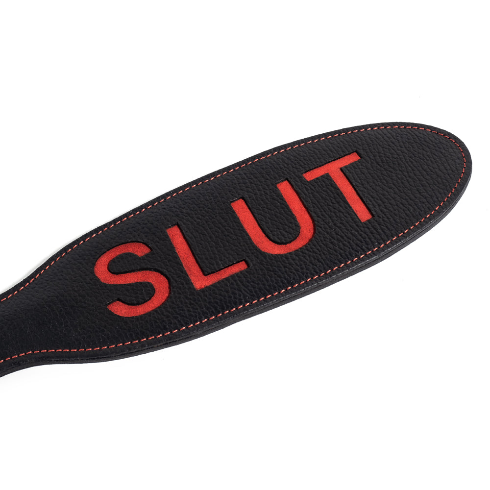 Premium Grain Leather Spanking Paddle with Cutout Design - BDSM Toy for Sensual Play, Adult Spanking, and Erotic Discipline - Perfect for Couples and BDSM Enthusiasts