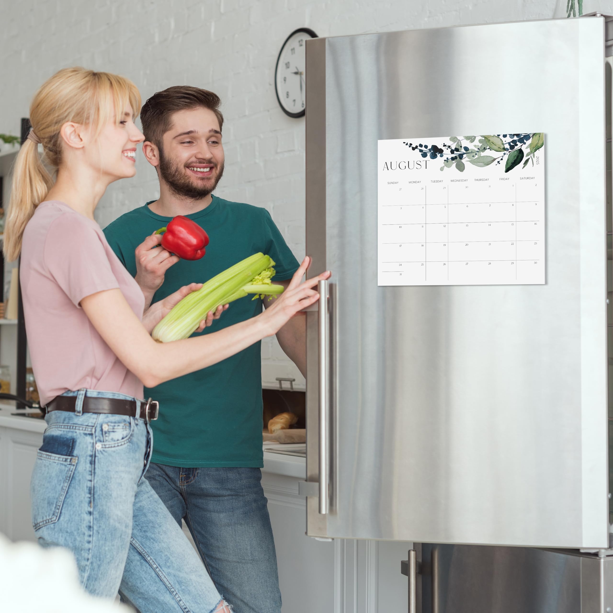 2025 Magnetic Refrigerator Calendar - 18-Month Planner Until December 2025 - Dry Erase Whiteboard Fridge Organizer for Kitchen, Office & Home Planning - Perfect for Meal Schedules, Family Events & Important Dates