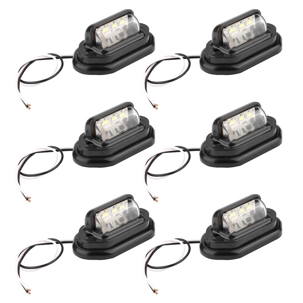 6pcs 12V 3 LED License Plate Lights for Truck, SUV, Trailer & Car - Super Bright White Tag Lamps - Easy Installation & Weatherproof - Perfect for Night Driving & Vehicle Customization