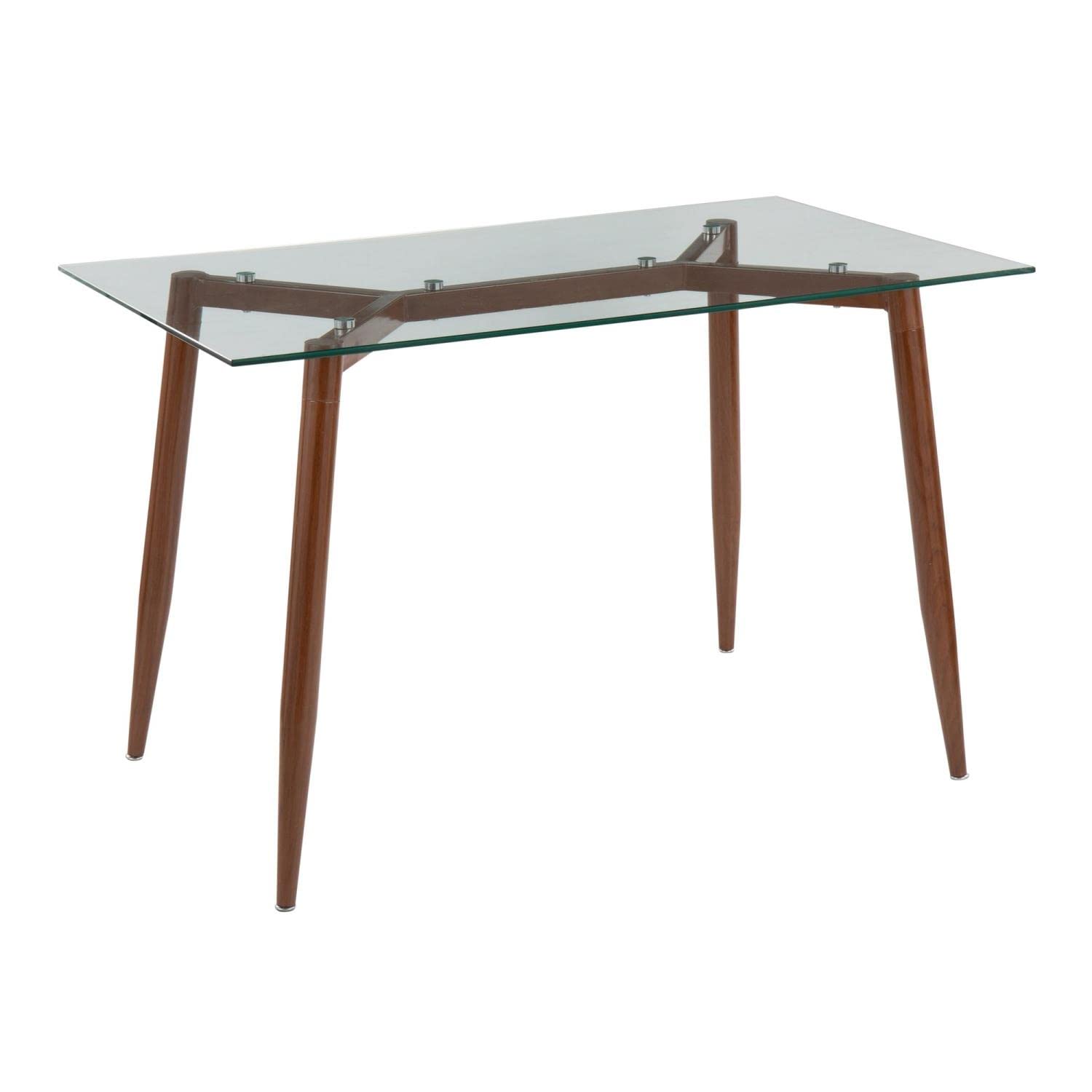 LumiSource Clara Dining Table - 4-Person Rectangle Kitchen Table, Small Space-Saving Dinette Table for Breakfast Nook, Apartment, or Compact Dining Area