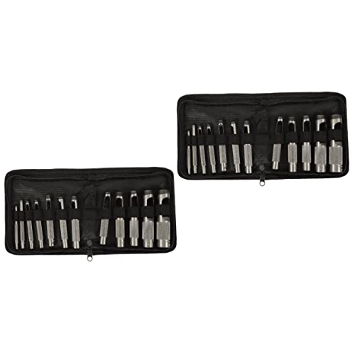SEWACC 24-Piece Watch Band Tool Kit - Hollow Punch, Steel Belt Hole Puncher, Leather Craft Tools for Watch Strap & Belt Repair | DIY Watch Repair, Leather Crafting, Shoe Making Accessories