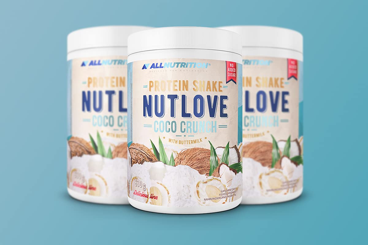 Allnutrition Nutlove Protein Shake - Coco Crunch Flavor, 630g | High Protein Meal Replacement for Weight Loss & Muscle Gain | Perfect for Post-Workout Recovery & Healthy Breakfast Smoothies