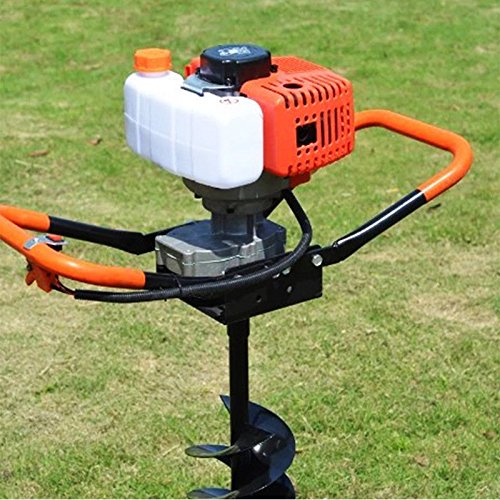 52CC Heavy Duty Gas Powered Post Hole Digger - Earth Auger with 3 Drill Bits (4