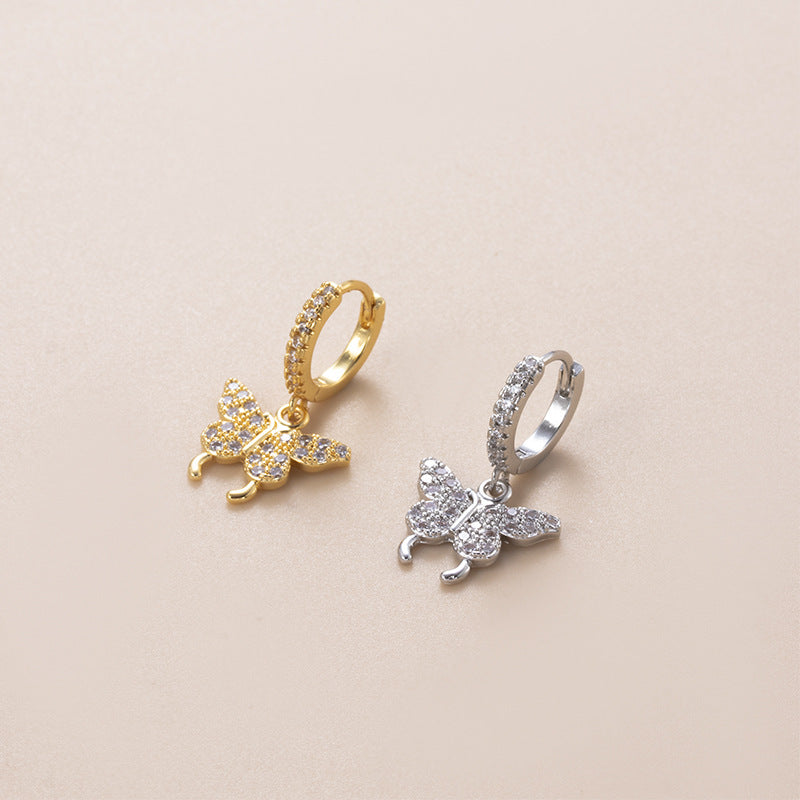 18K Gold Cartilage Huggie Earrings - Celestial Dangle Earrings for Women | HSPJ877 | Perfect for Everyday Wear, Parties & Special Occasions