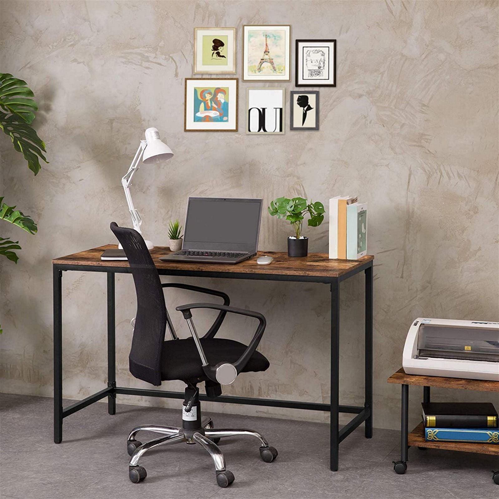 Woodstock Rustic Brown Office Desk - Solid Wood Writing Desk for Home & Office - Perfect for Study, Work, and Remote Workspaces