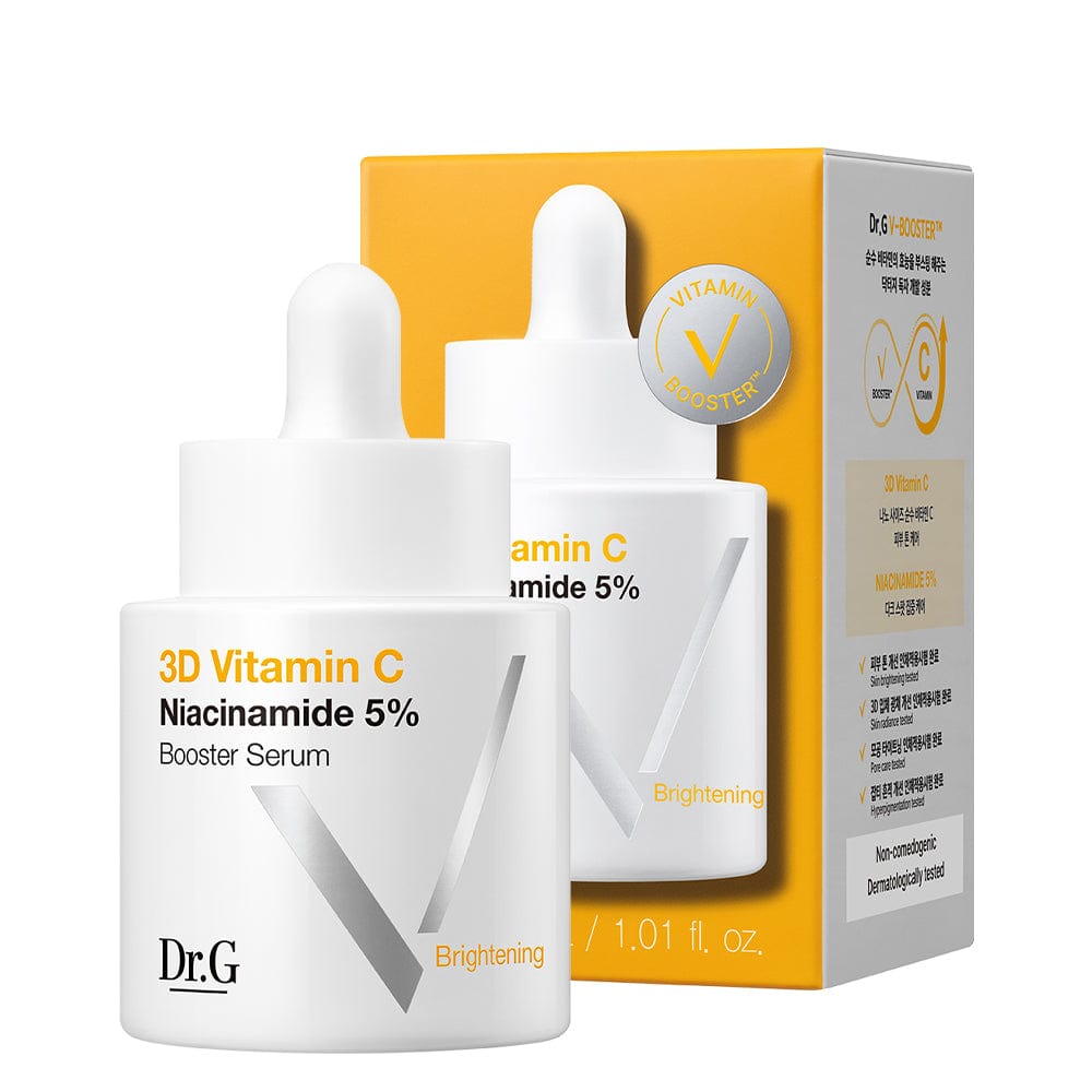 DR.G 3D Vitamin C Niacinamide 5% Brightening Serum (30ml) - Korean Skincare for Dark Spots & Dull Skin - Perfect for Morning Routine & Anti-Aging Care