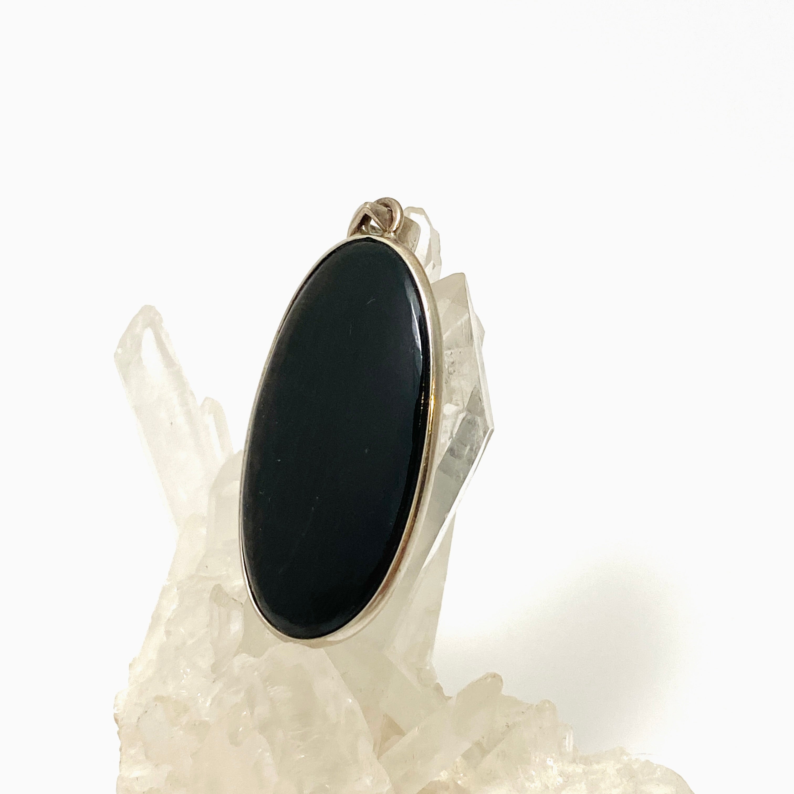 Hypersthene Oval Pendant Necklace KPGJ3062 - Elegant Healing Stone Jewelry for Women, Perfect for Meditation, Energy Balancing & Spiritual Gifts